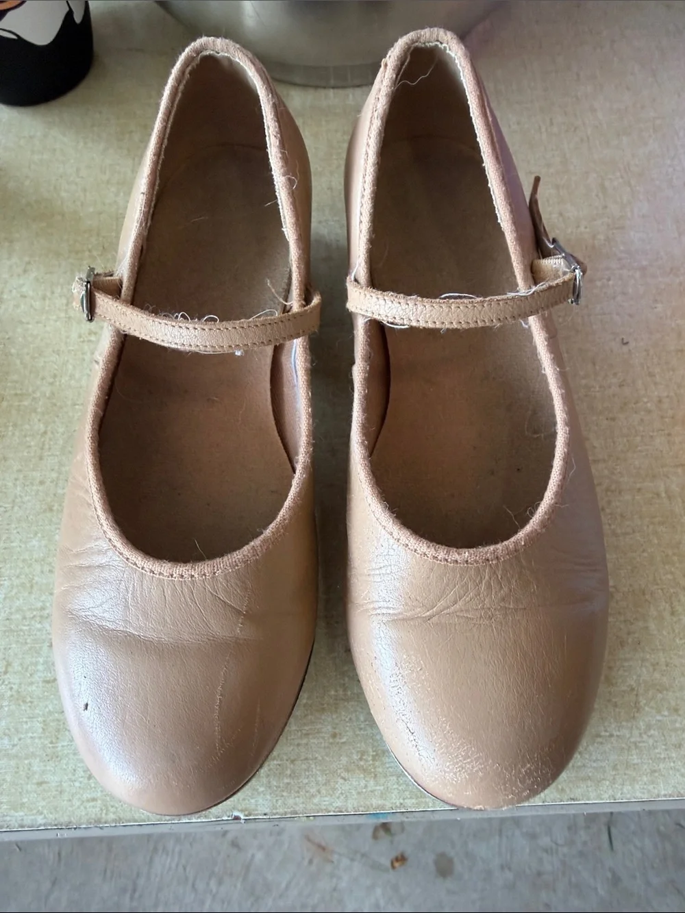 Bloch Tan Leather Mary Jane Tap Shoes – Size 5.5